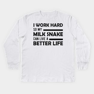 Milk Snake -  Can live a better life Kids Long Sleeve T-Shirt